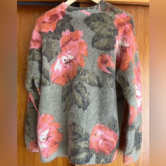 Floral Knit Sweater - Pink and Green - Picture 2 of 3